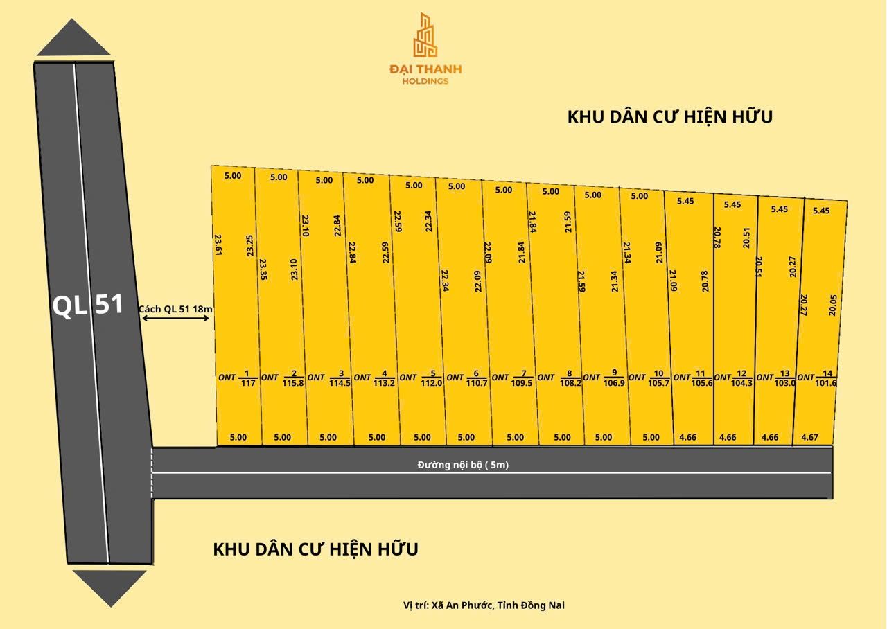 Bản vẽ phân bổ Khu dân cư An Phước