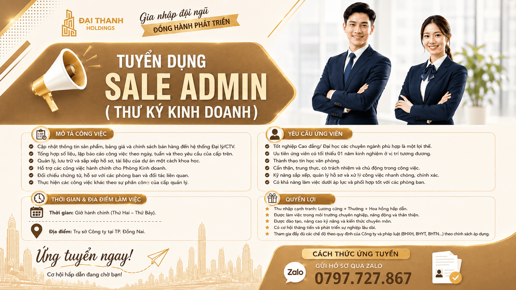 TUYỂN DỤNG SALE ADMIN (THƯ KÝ KINH DOANH) 1 admin web
