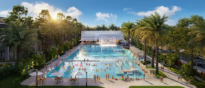 Bể bơi chuẩn Olympic Waterfall Pool