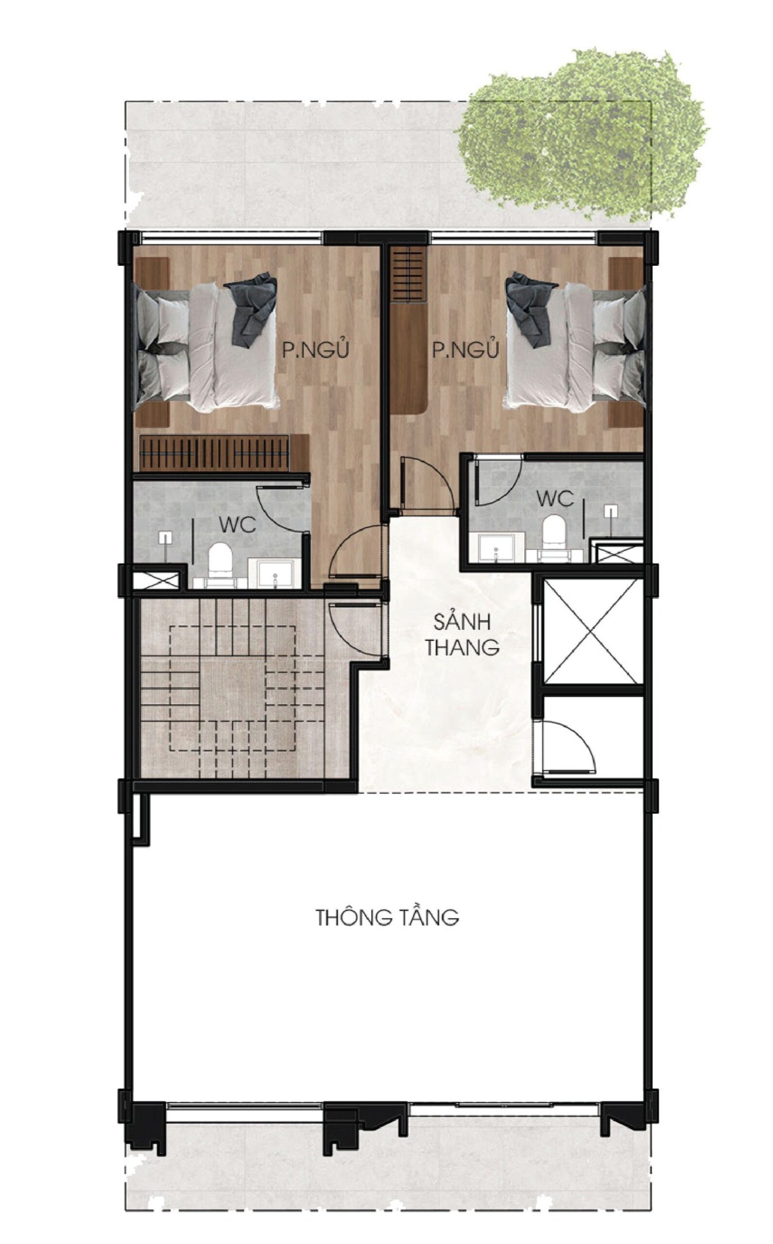 BTLK 136m Tầng Lửng