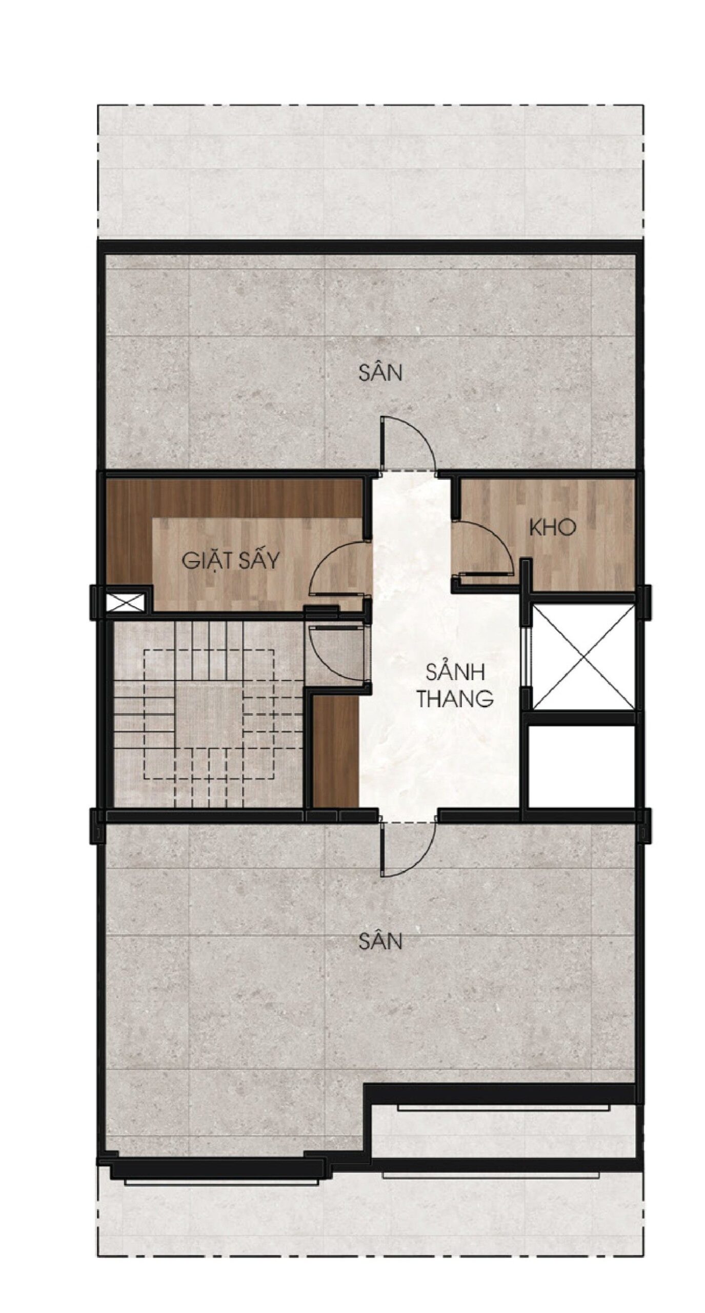 BTLK 136m Tầng Tum
